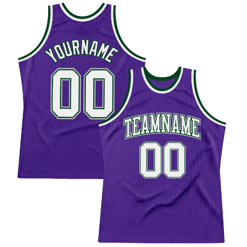 Basketball Jersey For Women-Custom Purple White Green-Gray Authentic Throwback Basketball Jersey