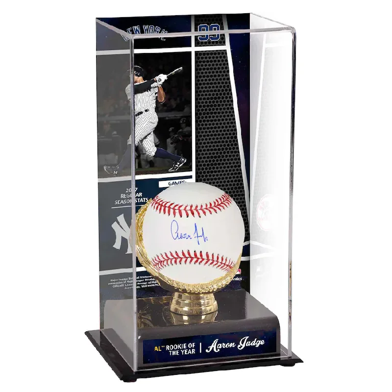 Baseball Bat Control-Aaron Judge Signed New York Yankees  Baseball and 2017 Rookie of the Year Sublimated Display Case with Image (Fanatics)