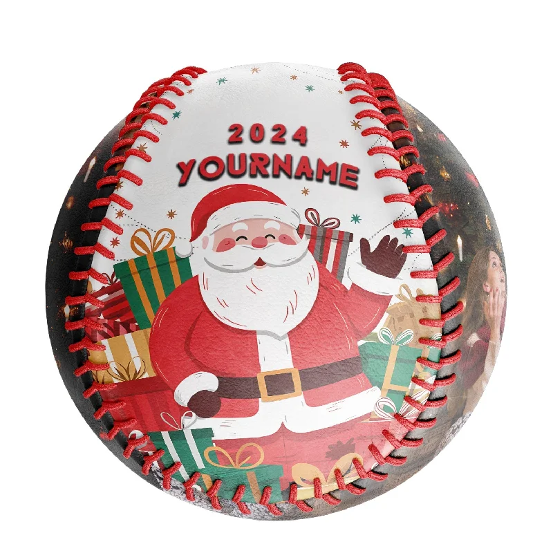 Baseball Umpire-Personalized Christmas Santa Claus Gift Photo Baseballs