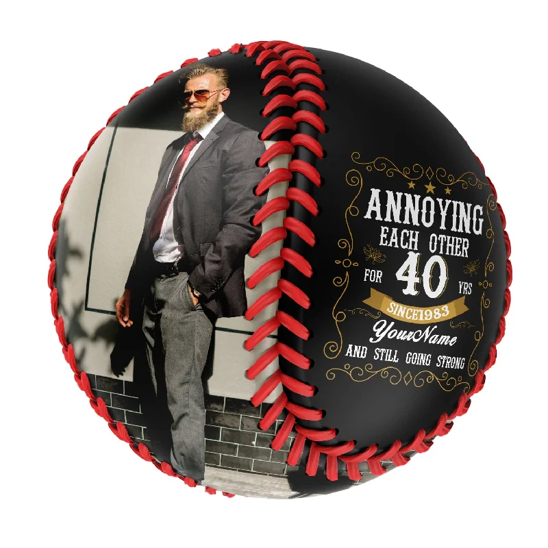 Baseball Bat Speed-Personalized Black Memorial Photo Baseballs