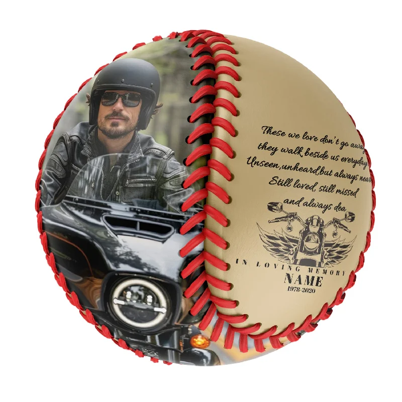 Baseball Reaction Time-Personalized Khaki Memorial Photo Baseballs