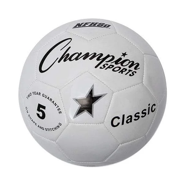 Football Trick Plays-Champion Sports Size 5 Classic Machine-Stitched Soccer Ball CLASSIC5