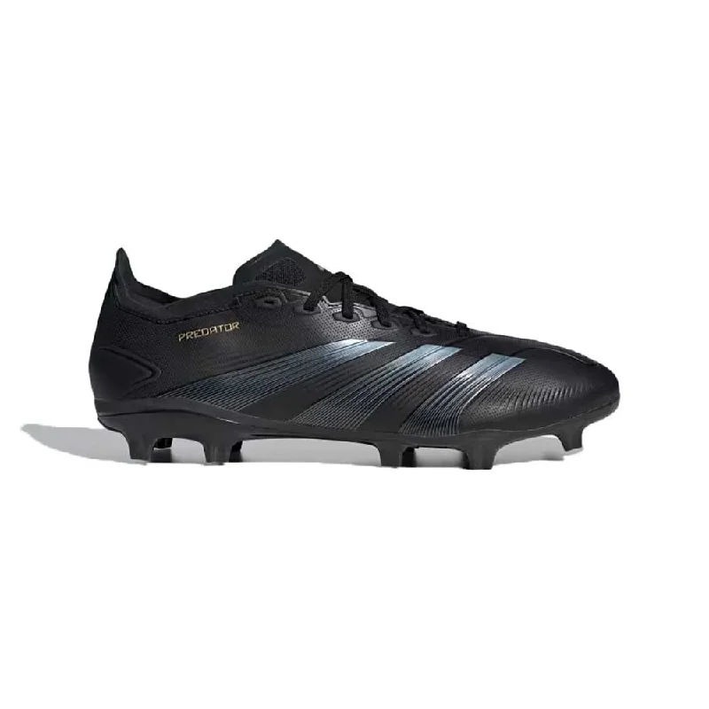 Football Shoes With Power Focus-Predator League FG Soccer Cleats - Core Black/Carbon/Gold Metallic - Regular (D)