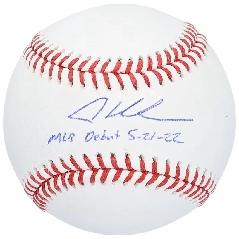 Baseball Pull Hitting-Adley Rutschman Orioles Signed Official MLB Baseball MLB Debut 5-21-22 Fanatics