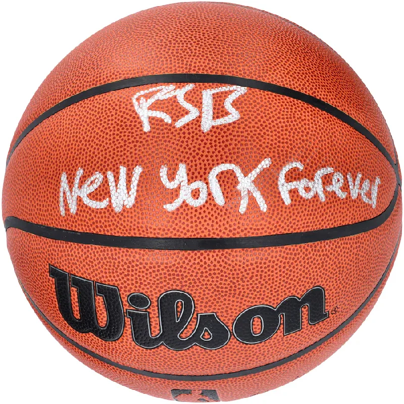 Basketball Shorts-RJ Barrett Signed New York Knicks Autographed Wilson Authentic Series Indoor/Outdoor Basketball with "New York Forever" Inscription (Fanatics)