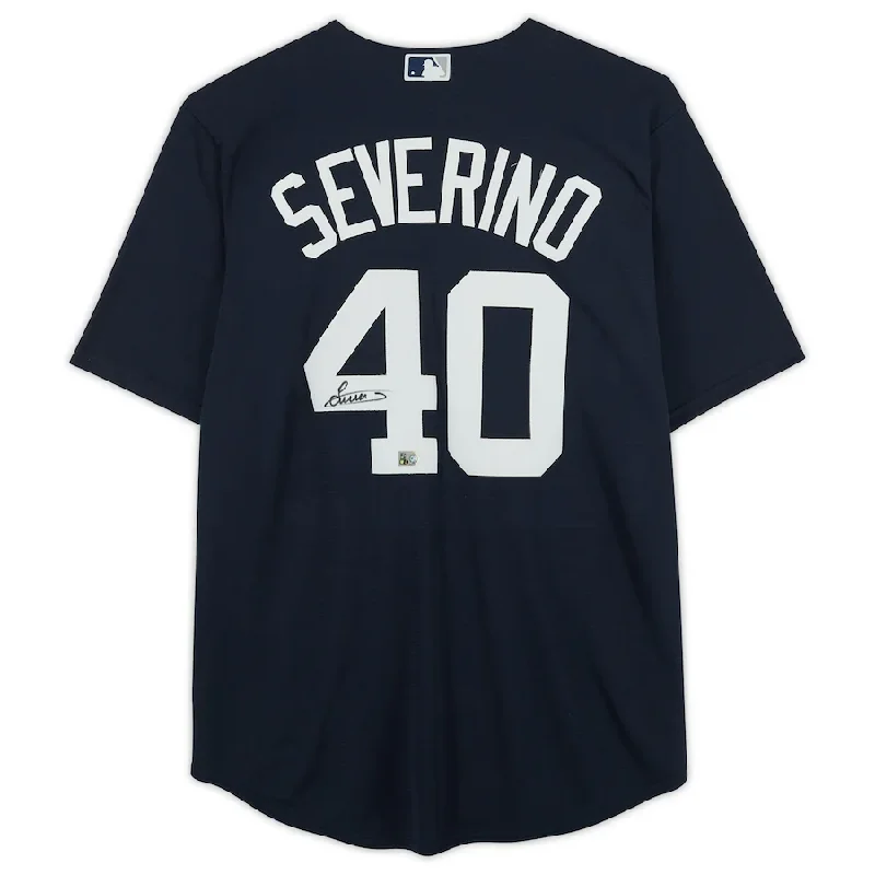 Baseball Jersey With Hooded Design-Luis Severino Signed New York Yankees  Majestic Navy Replica Jersey (Fanatics)