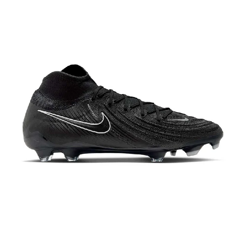 Football Shoes With Sock-Like Fit-All Gender Phantom Luna II Elite FG Soccer Shoe - Black/Black - Regular (D)