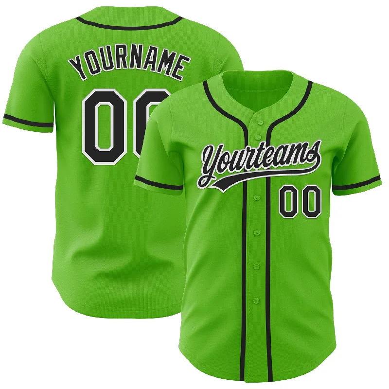 Baseball Jersey For Winter Training-Custom Aurora Green Black-White Authentic Baseball Jersey