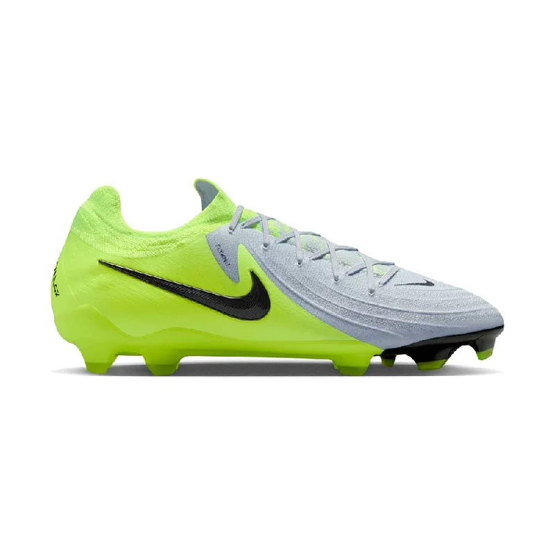 Football Shoes For Men-Phantom GX II Pro FG Soccer Cleat - Metallic Silver/Black/Volt - Regular (D)