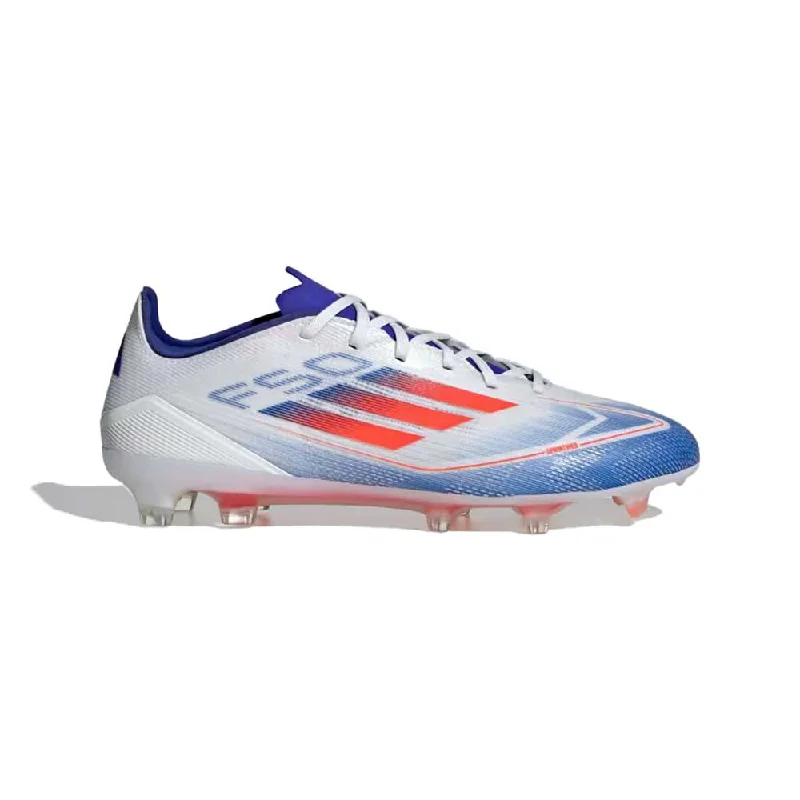 Football Shoes With TPU Sole-F50 Pro FG Soccer Cleats - Cloud White/Solar Red/Lucid Blue - Regular (D)