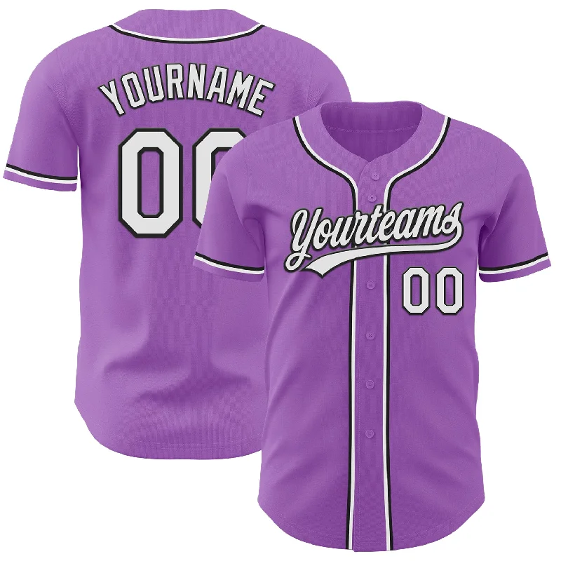 Baseball Jersey With Hooded Design-Custom Medium Purple White-Black Authentic Baseball Jersey