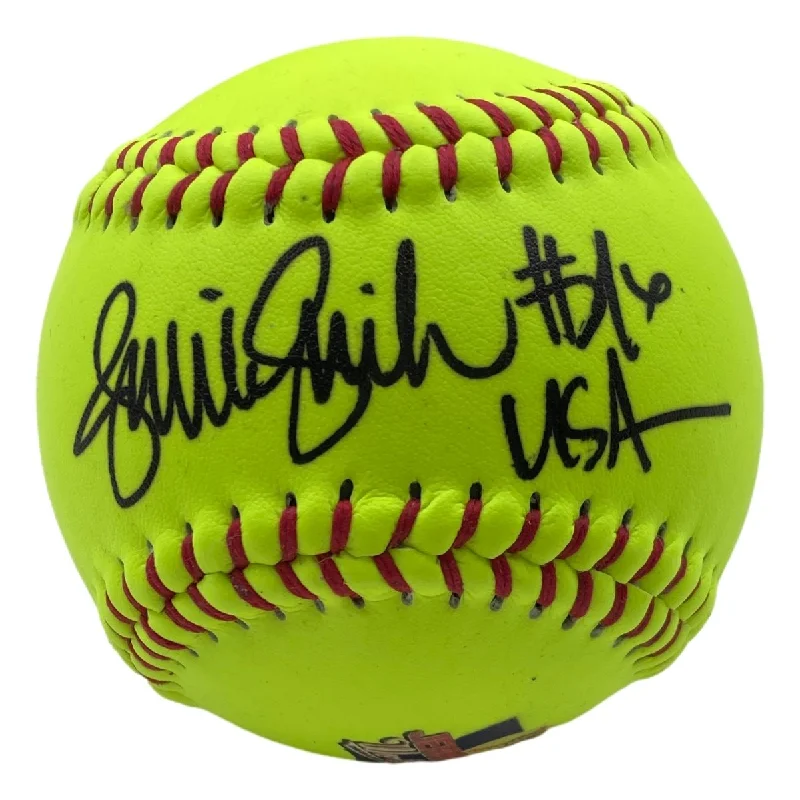 Baseball Contact Hitting-Jennie Finch Signed Jennie Finch World Series Dudley Softball USA Inscribed BAS