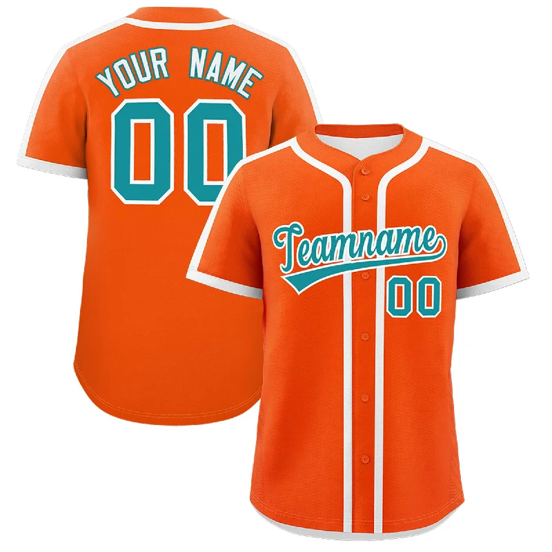 Baseball Jersey With UV Resistance-Custom Orange White Personalized Classic Authentic Baseball Jersey