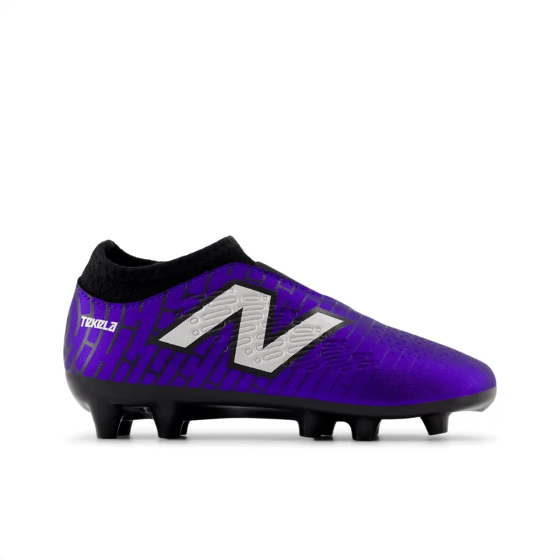 Football Shoes With Extra Grip-New Balance Youth Tekela Magique FG V4+ Soccer Cleat - SJT3FZ45 (Wide)