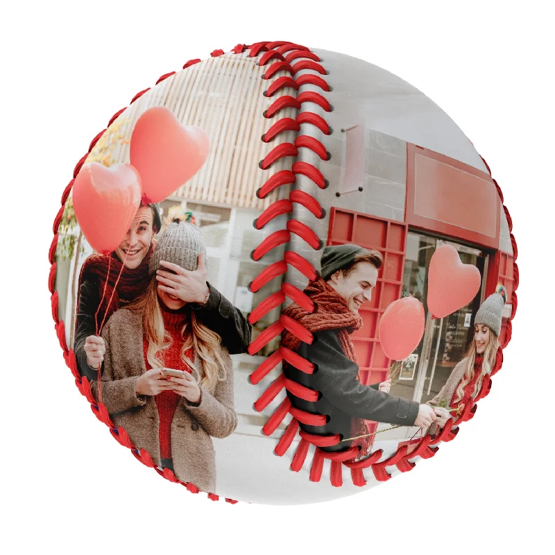 Baseball Coach-Personalized 2 Valentine's Day Photo Baseballs