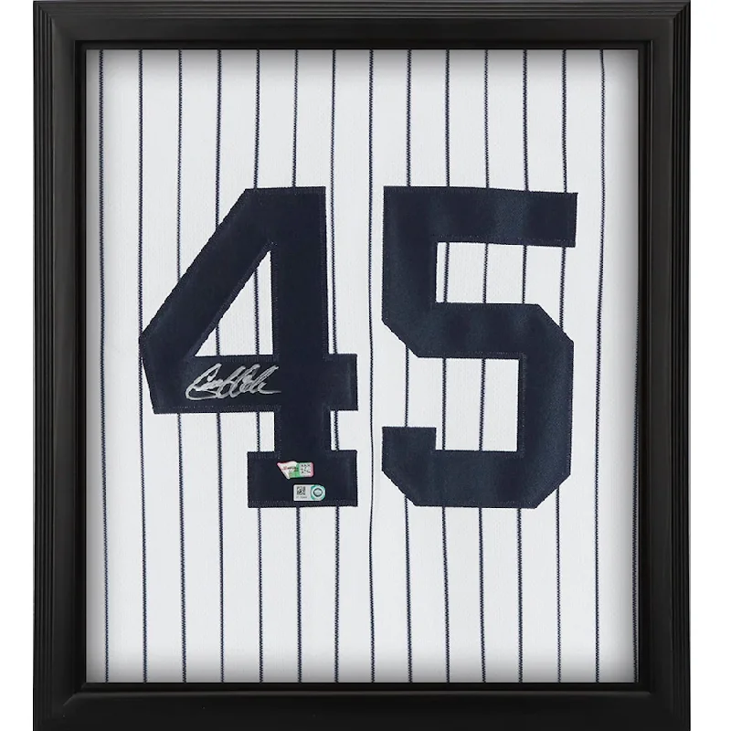 Baseball Jersey With Player Name-Gerrit Cole Signed New York Yankees Framed White Nike Authentic Jersey Shadowbox (Fanatics)