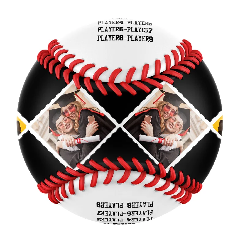 Baseball Catcher Framing-Personalized Black White Thanks Coach Gift Photo Baseballs