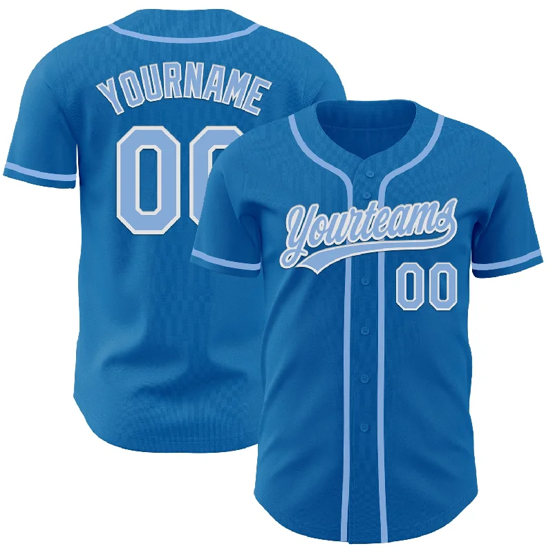 Baseball Jersey With Sportswear Aesthetic-Custom Blue Light Blue-White Authentic Baseball Jersey