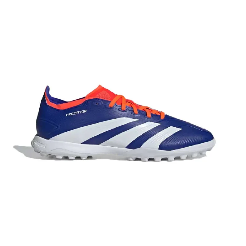 Football Shoes With Best Grip-Predator League TF Soccer Shoe - Lucid Blue/Cloud White/Solar Red - Regular (D)