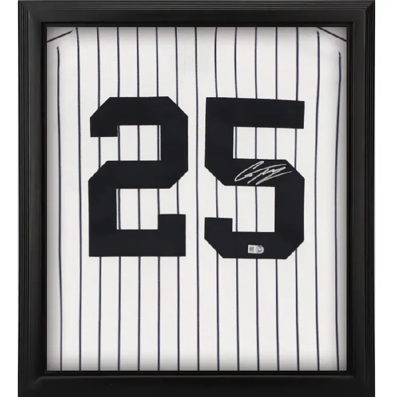 Baseball Jersey With Breathable Material-Gleyber Torres Signed New York Yankees Framed White Nike Authentic Jersey Shadowbox (Fanatics)