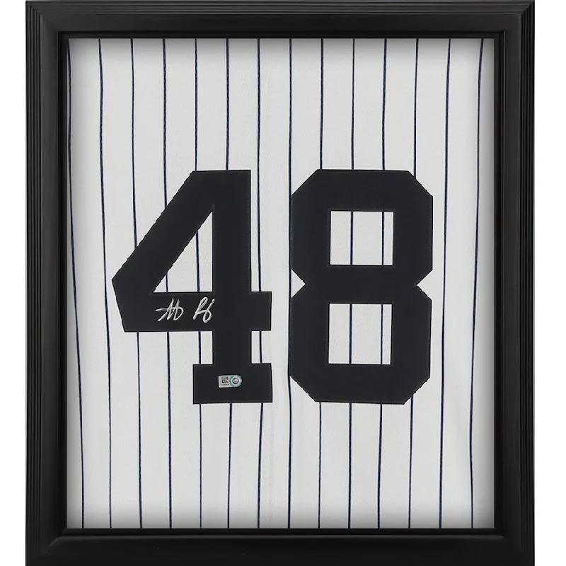 Baseball Jersey With Buttons-Anthony Rizzo Signed New York Yankees Framed White Nike Replica Jersey Shadowbox (Fanatics)