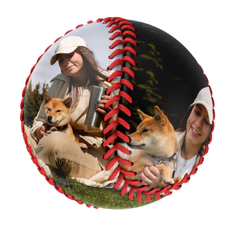 Baseball Fielding Tips-Personalized Pet Dog and Owner Photo Baseballs