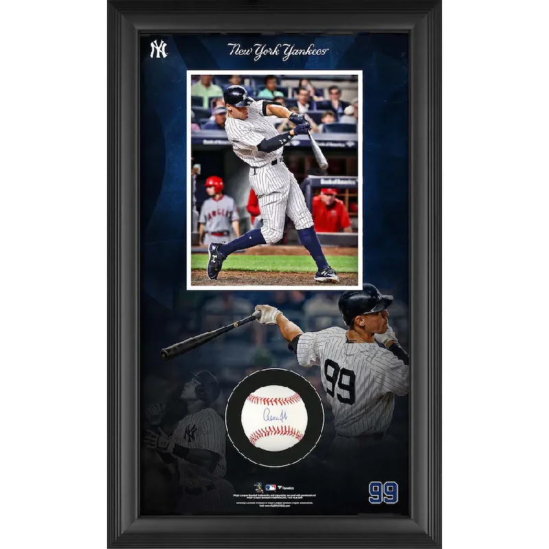 Baseball Opposite Field Hitting-Aaron Judge Signed New York Yankees Framed  Baseball Collage Shadowbox (Fanatics)