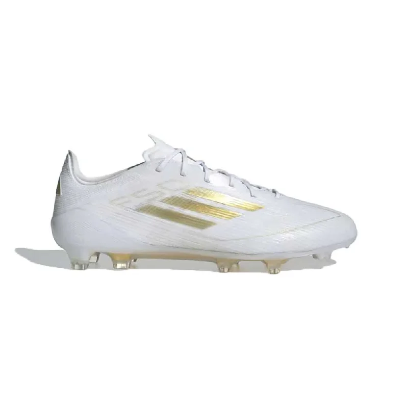 Football Shoes With Durable Outsole-F50 Elite FG Soccer Shoe - Cloud White / Gold Metallic / Cloud White - Regular (D)