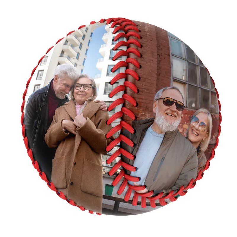 Baseball Team-Personalized 2 Grandparents Valentine's Day Photo Baseballs