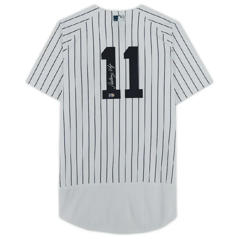 Baseball Jersey For Men-Anthony Volpe Signed New York Yankees White Nike Authentic Jersey (Fanatics)