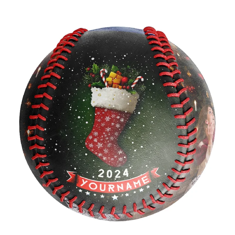 Baseball Game Rules-Personalized Christmas Socks Gift Photo Baseballs