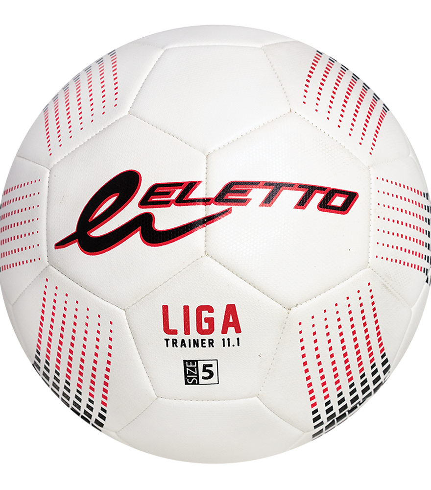 Football Fake Punt-Eletto White/Red/Black Liga Trainer 11.1 Soccer Ball