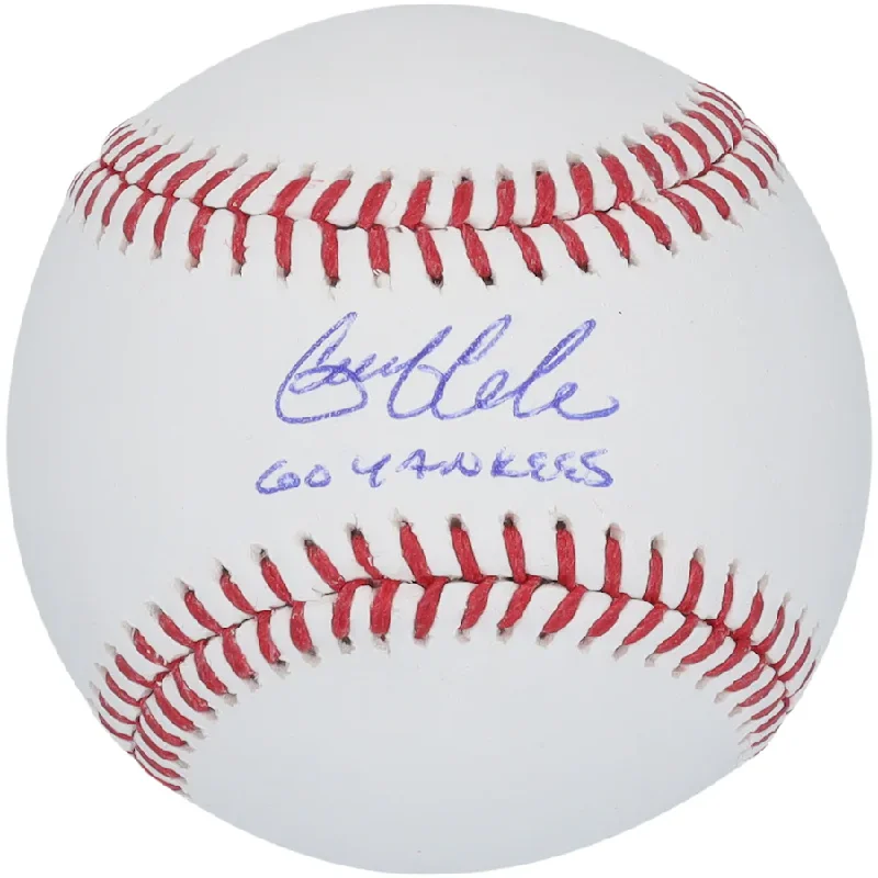 Baseball Walk-Gerrit Cole Signed New York Yankees  Baseball with "Go Yankees" Inscription (Fanatics)