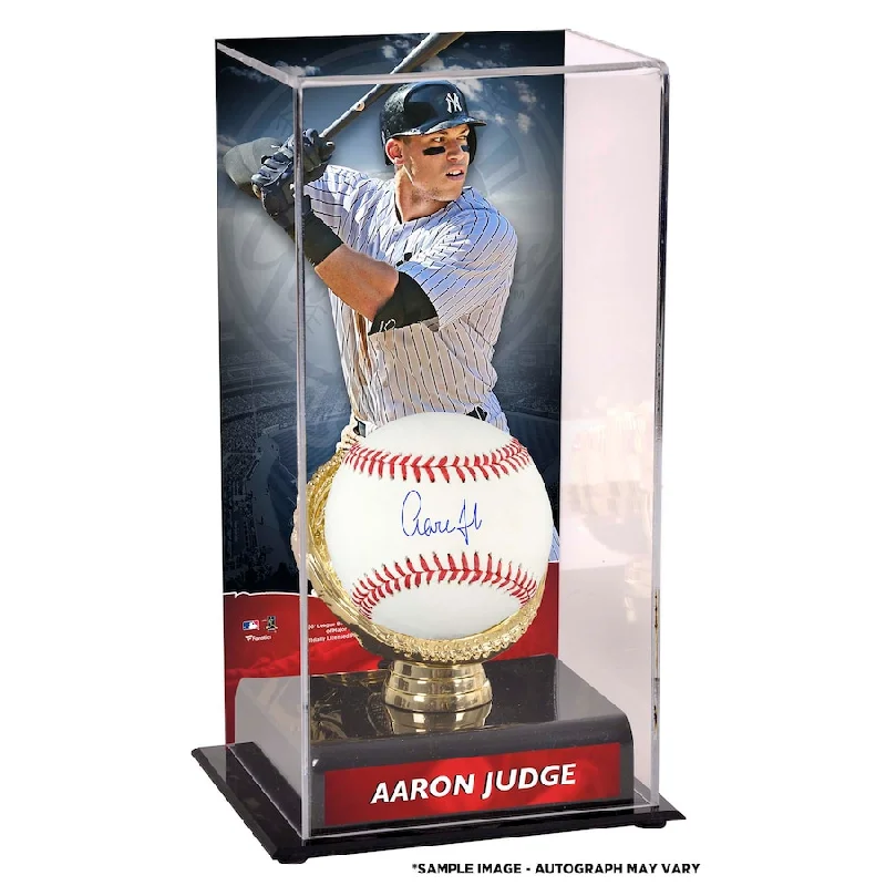 Baseball Velocity Training-Aaron Judge Signed New York Yankees Baseball and Sublimated Display Case with Image (Fanatics)