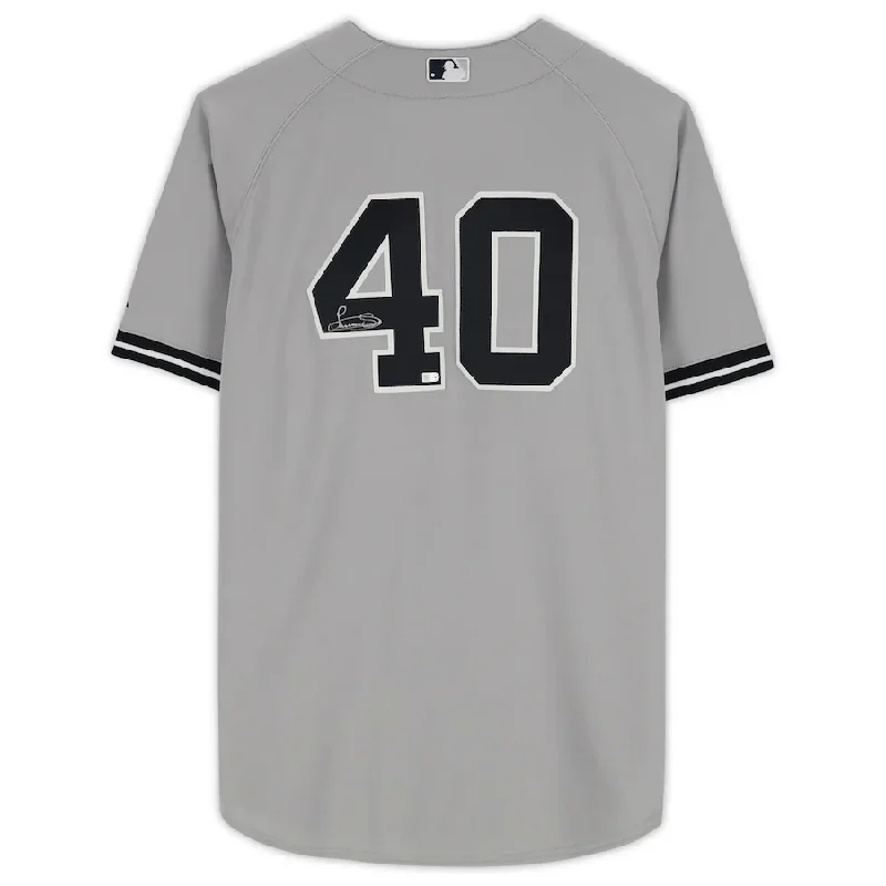 Baseball Jersey With Mesh Fabric-Luis Severino Signed New York Yankees  Topps Grey Majestic Authentic Jersey (Fanatics)