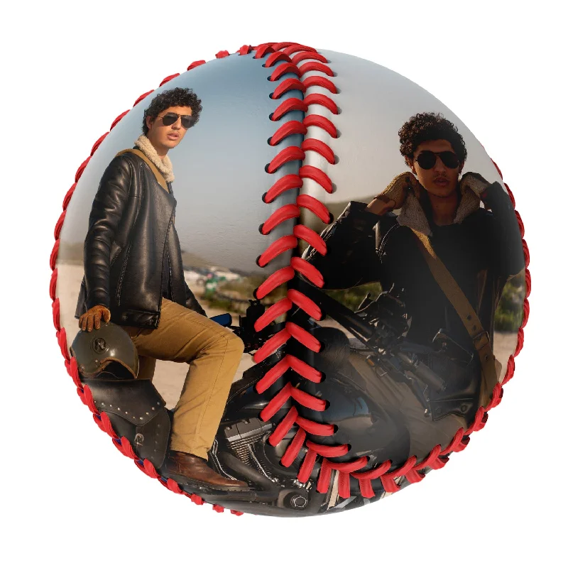 Baseball Defense-Personalized 2 Motorcycle Photo Baseballs