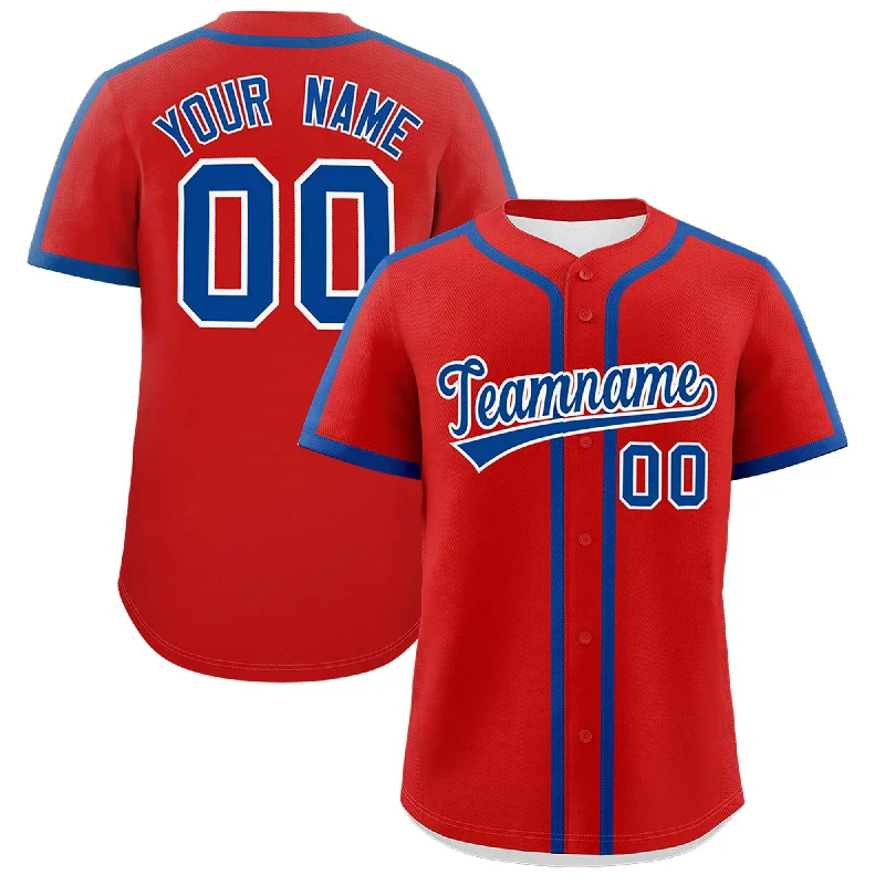 Baseball Jersey With Player Tribute-Custom Red Royal Personalized Classic Authentic Baseball Jersey