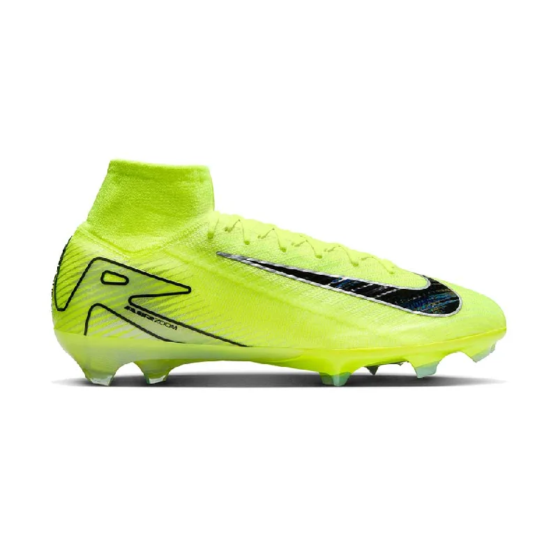 Football Shoes For Wide Feet-Zoom Superfly 10 Elite FG Soccer Shoe - Volt/Black - Regular (D)