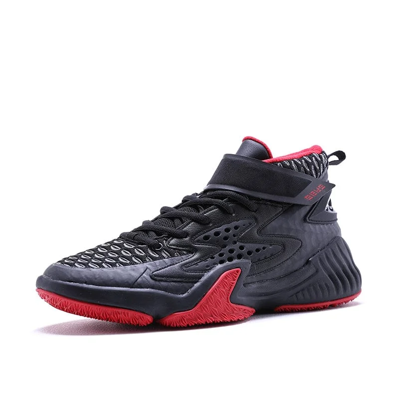 Basketball Shoes With Responsive Midsole-Erke Basketball Shoes(Court) Men Basketball Black/Red 11120104479-003