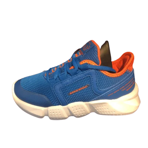 Basketball Shoes With Unique Designs-Erke Jogging Shoes Kids-Boys Running Royal Blue/L.Orange 63120120034-603