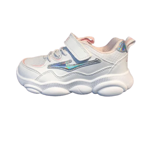 Basketball Shoes For Fast Breaks-Erke Jogging Shoes Kids-Girls Running White/Pink 64120120067-001