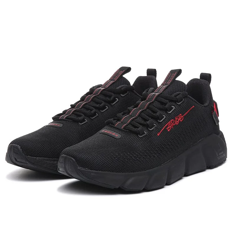 Basketball Shoes With Futuristic Design-Erke Jogging Shoes Men Running Black/Red 11120120402-004