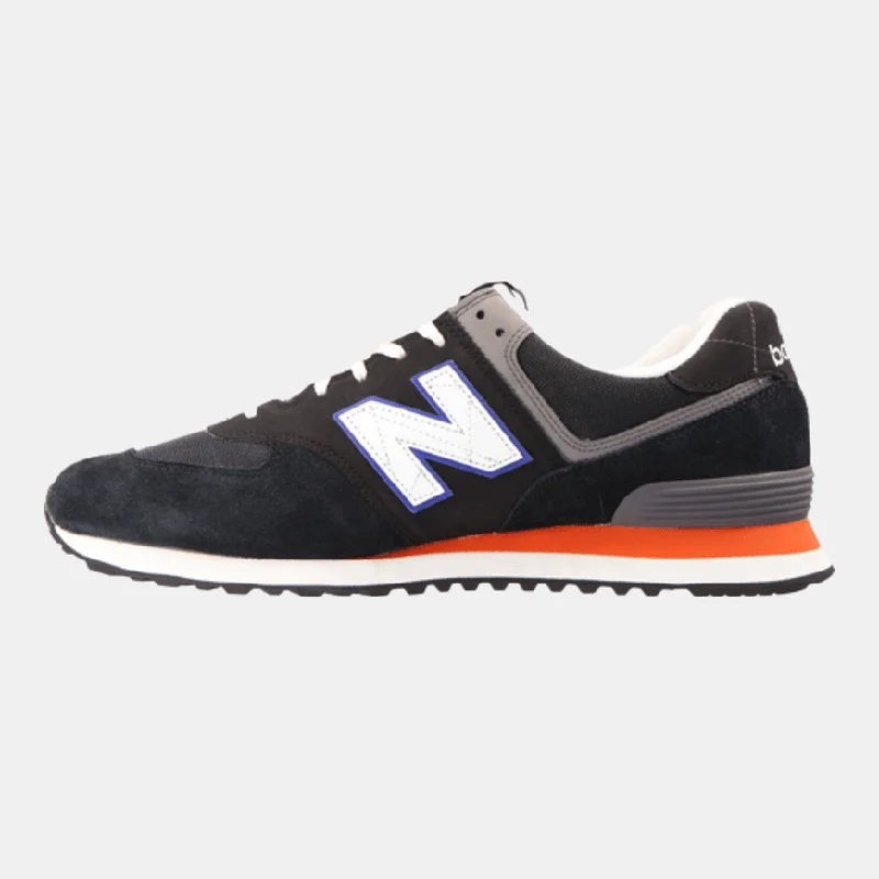 Basketball Shoes With Reflective Elements-New Balance 574 Men Lifestyle Shoes Black