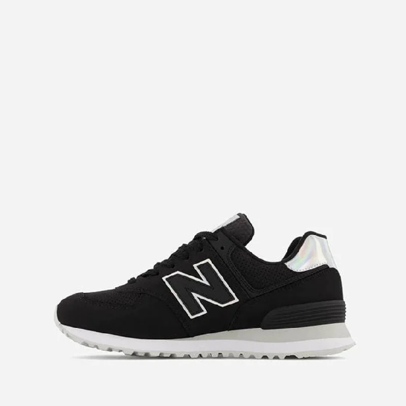 Basketball Shoes With Seamless Toe Cap-New Balance 574 Women Lifestyle Shoes Black