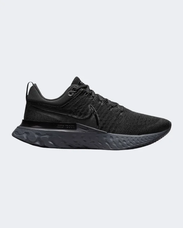 Basketball Shoes With 360-Degree Traction-Nike React Infinity Run Flyknit 2 Women Running Shoes Black