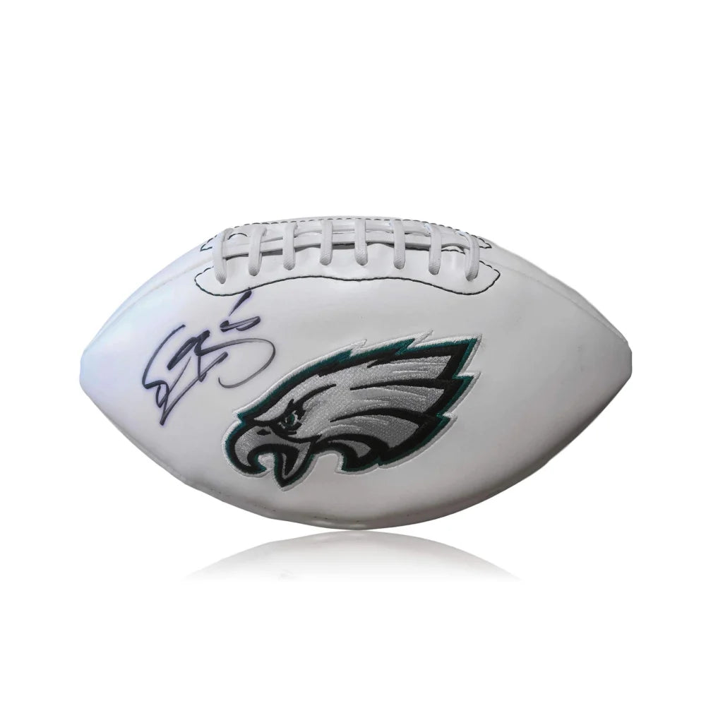 Rugby Player-Donovan Mcnabb Signed Philadelphia Eagles White Panel Football JSA COA Autograph