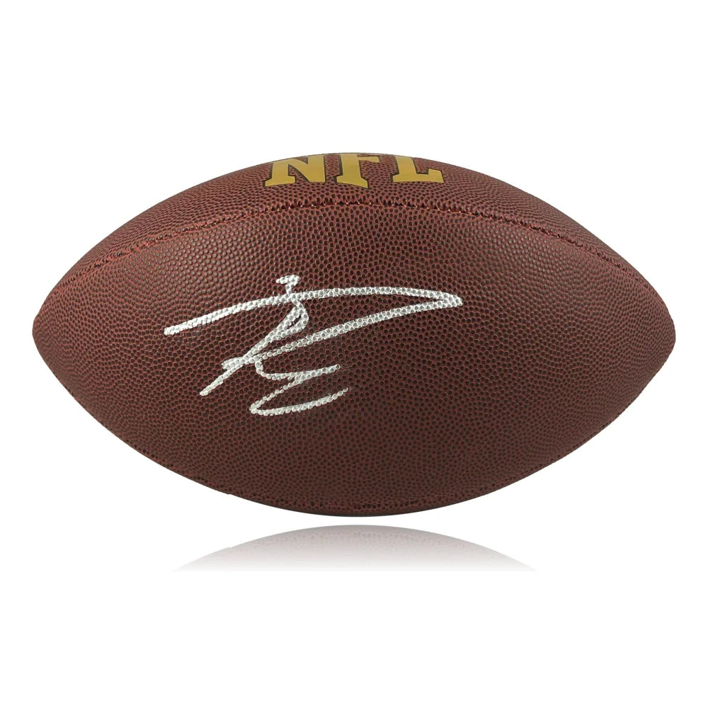 Rugby Social Media Influencers-Russell Wilson Signed Full Size Football JSA COA Denver Broncos Seahawks